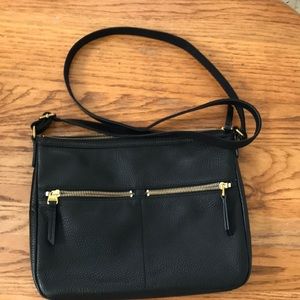 Fossil black cross body purse